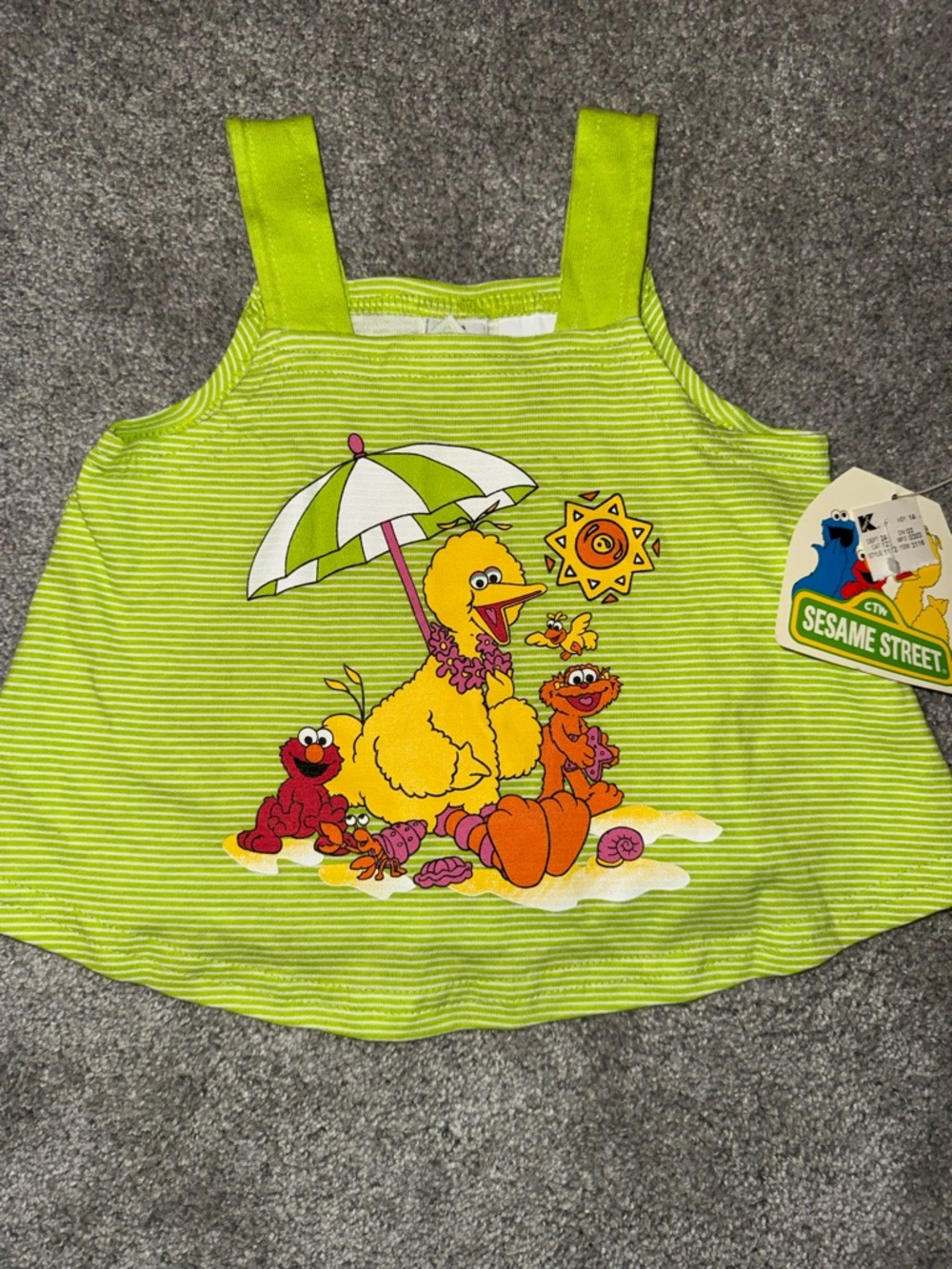 Vintage/Y2K Sesame Street - summer striped tank *NWT*